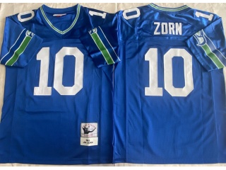 Seattle Seahawks #10 Jim Zorn Throwback Jersey Blue