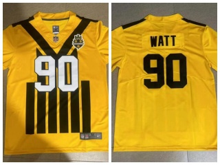 Pittsburgh Steelers #90 T.J. Watt 1933 Throwback Limited Jersey Yellow