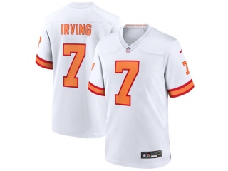 Tampa Bay Buccaneers #7 Bucky Irving with Orange Number Vapor Limited Jersey White