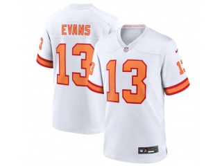Tampa Bay Buccaneers #13 Mike Evans with Orange Number Vapor Limited Jersey White