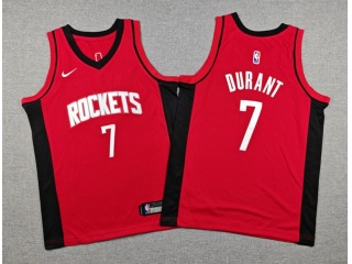 Youth Houston Rockets #7 Kevin Durant Jersey Red