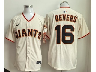 San Francisco Giants #16 Rafael Devers Cool Base Jersey Cream