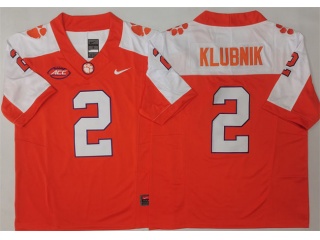 Clemson Tigers #2 Cade Klubnik with White Shoulders F.U.S.E. Limited Jersey Orange