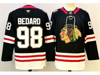 Fanatics Chicago Blackhawks #98 Connor Bedard Jersey Black
