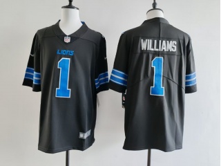 Detroit Lions #1 Jameson Williams Vapor F.U.S.E Limited Jersey Black