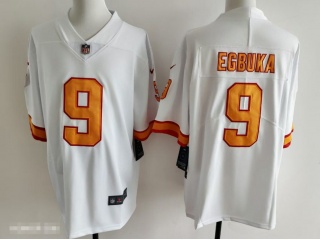 Tampa Bay Buccaneers #9 Emeka Egbuka with Orange Number Vapor Limited Jersey White