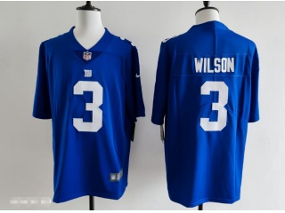 New York Giants #3 Russell Wilson Vapor Limited Jersey Blue