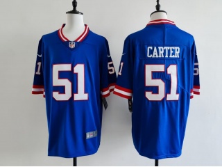 New York Giants #51 Abdul Carter Throwback Limited Jersey Blue