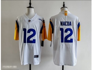 Los Angeles Rams #12 Puka Nacua Vapor Limited Jersey White