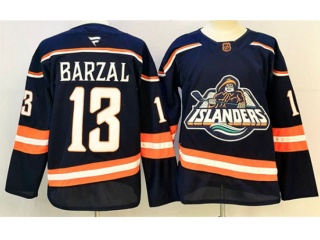 Fanatics New York Islanders #13 Mathew Barzal Jersey Navy Blue