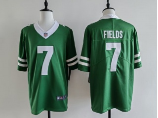 New York Jets #7 Justin Fields Vapor Limited Jersey Legacy Green
