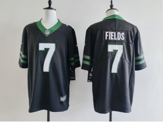 New York Jets #7 Justin Fields Vapor Limited Jersey Legacy Black
