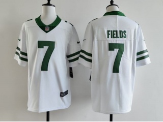 New York Jets #7 Justin Fields Vapor Limited Jersey Legacy White