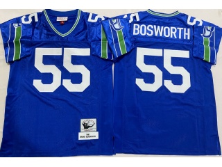Seattle Seahawks #55 Brian Bosworth Throwback Jersey Blue
