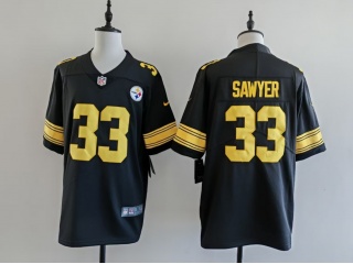 Pittsburgh Steelers #33 Jack Sawyer Color Rush Limited Jersey Black