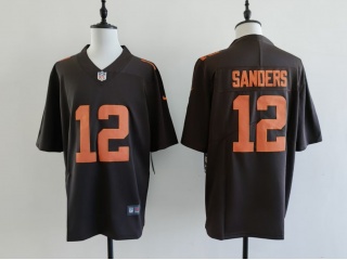 Cleveland Browns #12 Shedeur Sanders Color Rush Limited Jersey Brown