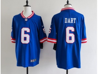 New York Giants #6 Jaxson Dart Throwback Limited Jersey Blue