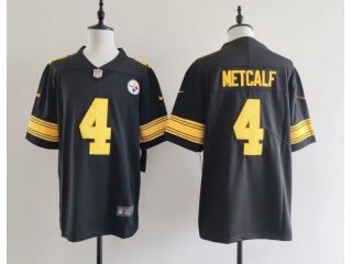 Pittsburgh Steelers #4 DK Metcalf Color Rush Limited Jersey Black