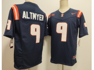 Illinois Fighting Illini #9 Luke Altmyer F.U.S.E Limited Jersey Navy