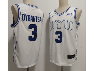 BYU Cougars #3 AJ Dybantsa Jersey White
