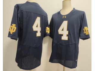 Notre Dame Fighting Irish #4 with White Number F.U.S.E Limited Jersey Navy