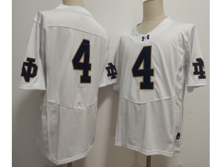 Notre Dame Fighting Irish #4 F.U.S.E Limited Jersey White