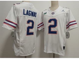 Florida Gators #2 DJ Lagway Vapor F.U.S.E Limited Jersey White