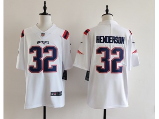 New England Patriots #32 TreVeyon Henderson Vapor Limited Jersey White