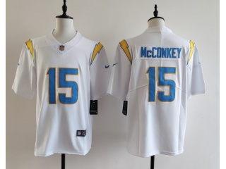 Los Angeles Chargers #15 Ladd McConkey Vapor Limited Jersey White