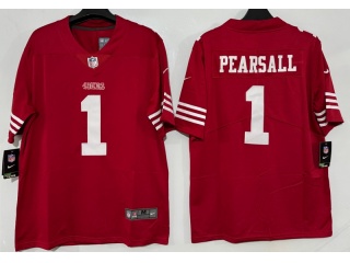 San Francisco 49ers #1 Ricky Pearsall Vapor Limited Jersey Red
