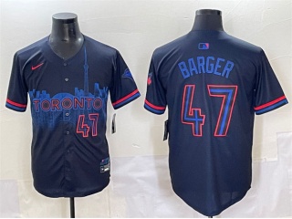Toronto Blue Jays #47 Addison Barger City Connect Limited Players Jersey Navy Blue