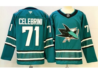 Fanatics San Jose Sharks #71 Macklin Celebrini Jersey Teal