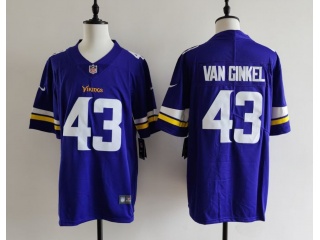 Minnesota Vikings #43 Andrew Van Ginkel Vapor Limited Jersey Purple