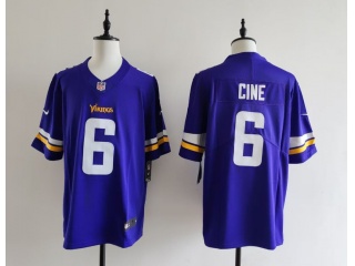 Minnesota Vikings #6 Lewis Cine Vapor Limited Jersey Purple