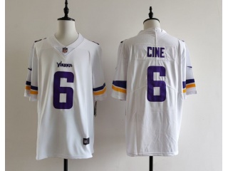Minnesota Vikings #6 Lewis Cine Vapor Limited Jersey White