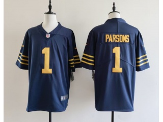 Green Bay Packers #1 Micah Parsons  1923 Classic Vapor Limited Jersey Navy