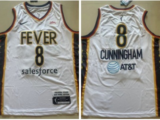 Indiana Fever #8 Sophie Cunningham Jersey White