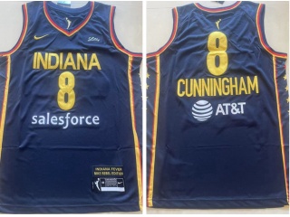 Indiana Fever #8 Sophie Cunningham Jersey Navy Blue