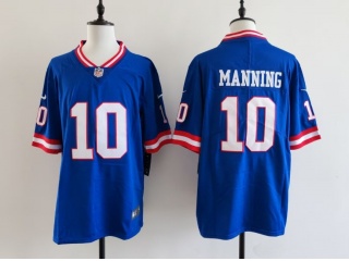 New York Giants #10 Eli Maning Throwback Limited Jersey Blue