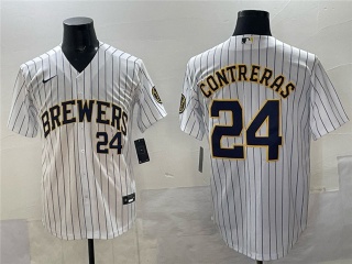 Milwaukee Brewers #24 William Contreras Limited Jersey White