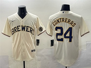 Milwaukee Brewers #24 William Contreras Limited Jersey Cream