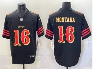 San Francisco 49ers #16 Joe Montana Rivalry Vapor F.U.S.E. Limited Jersey Black
