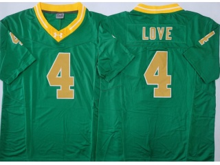 Notre Dame Fighting Irish #4 Jeremiyah Love F.U.S.E Limited Jersey Green