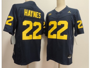 Michigan Wolverines #22 Justice Haynes F.U.S.E Limited Jersey Navy