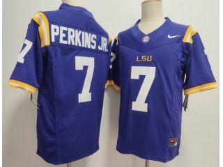 LSU Tigers #7 Harold Perkins Jr. F.U.S.E Limited Jersey Purple