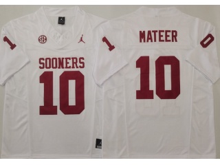 Oklahoma Sooners #10 John Mateer F.U.S.E Limited Jersey White