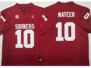 Oklahoma Sooners #10 John Mateer F.U.S.E Limited Jersey Red