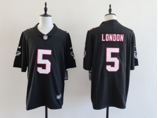 Atlanta Falcons #5 Drake London Throwback Limited Jersey Black