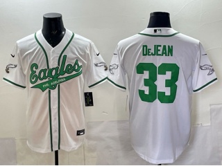 Philadelphia Eagles #33 Cooper DeJean Baseball Jersey White