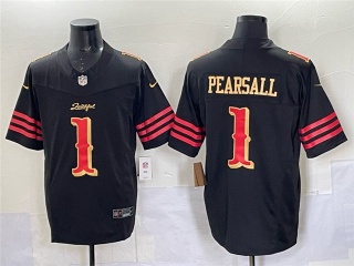San Francisco 49ers #1 Ricky Pearsall Rivalry Vapor F.U.S.E. Limited Jersey Black